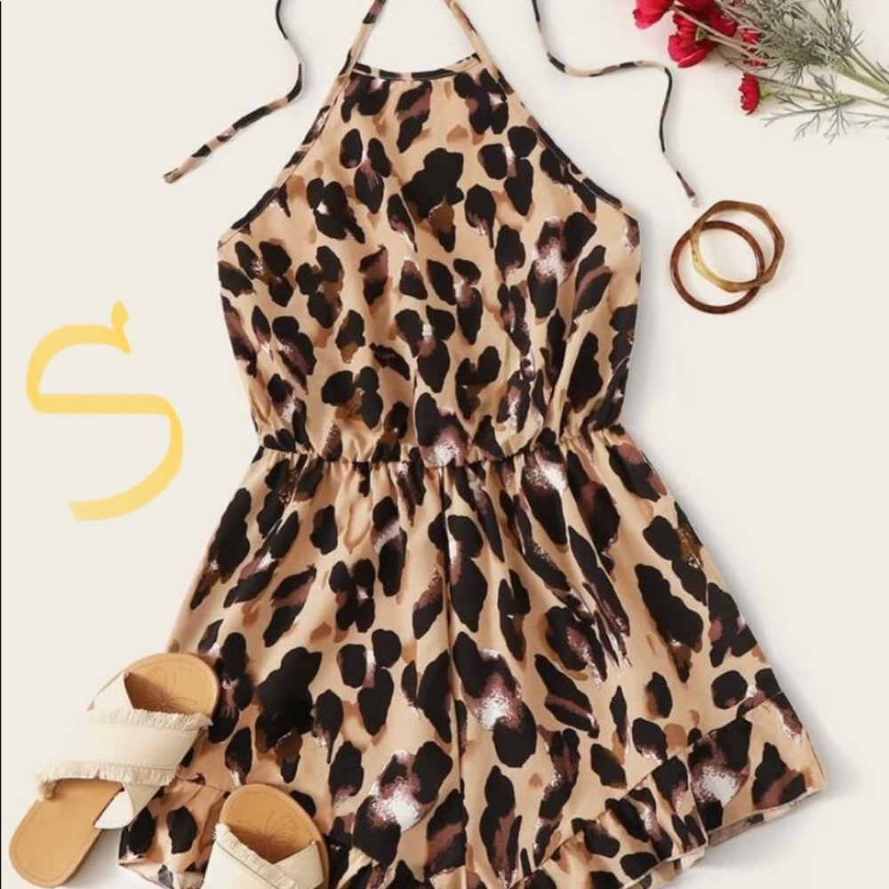 Leopard print romper